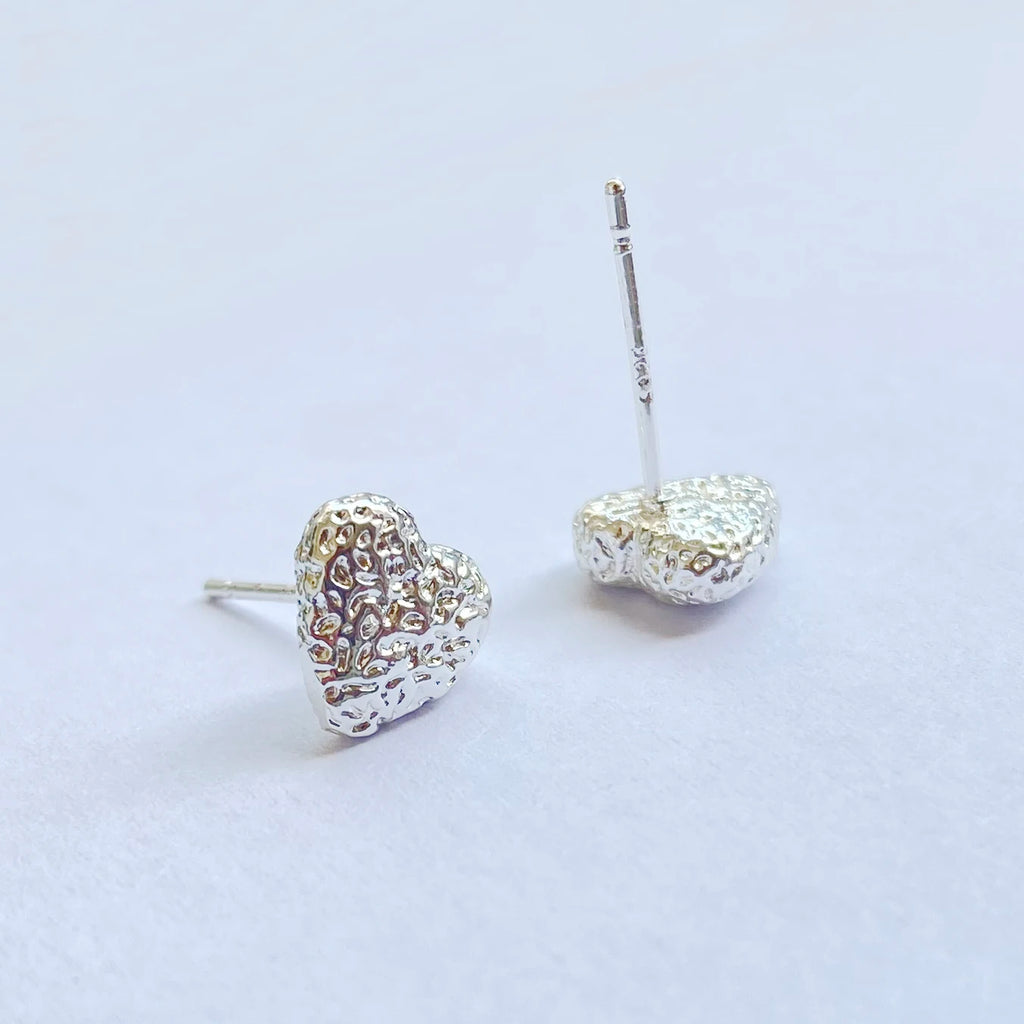 Hammer Pattern Heart Necklace – 925 Sterling Silver