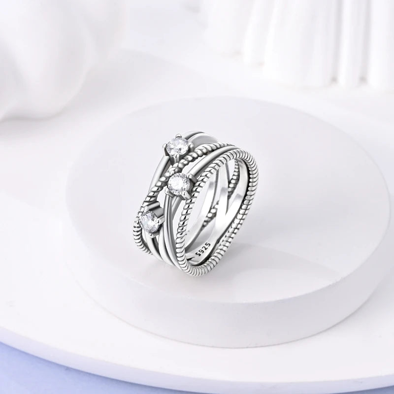 Spark 925 Sterling Silver Cocktail Ring