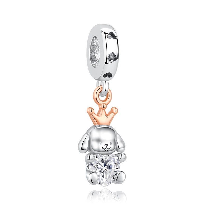 Paw print charm  – 925 Sterling Silver