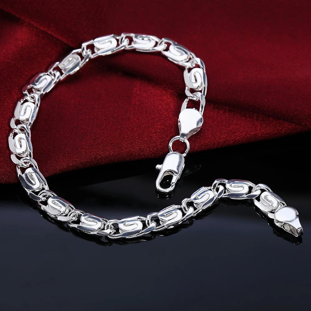 Twisted Rope Chain Bracelet –  925 Sterling Silver
