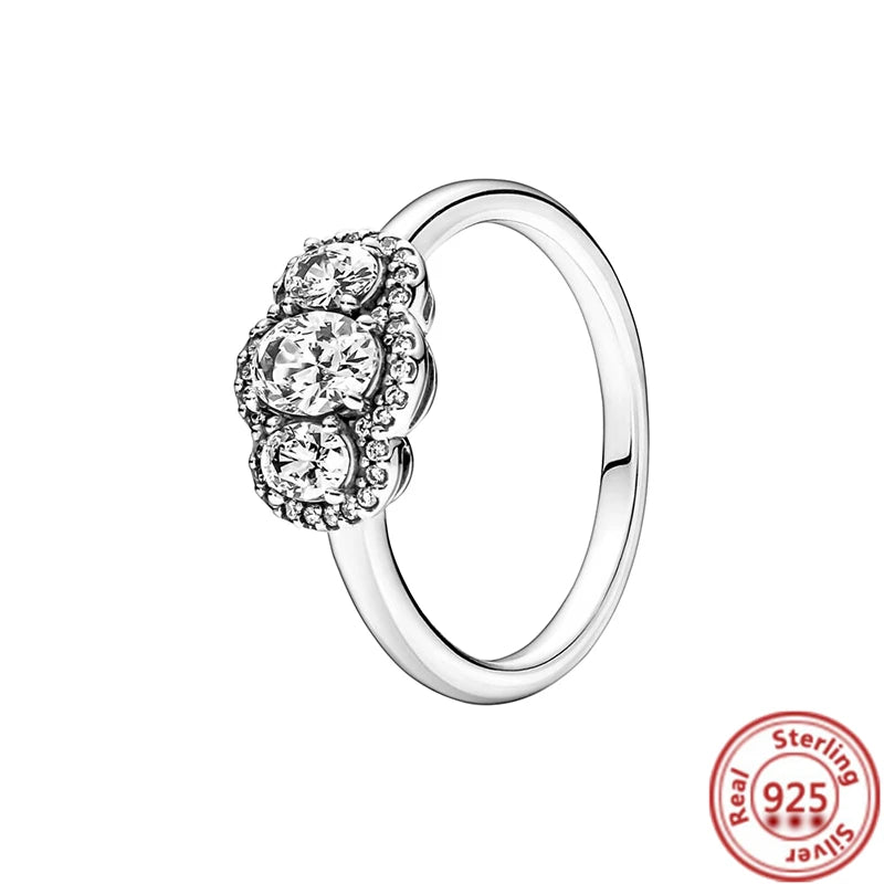 Sparkling Zircon Wings & Floral Detail – 925 Sterling Silver