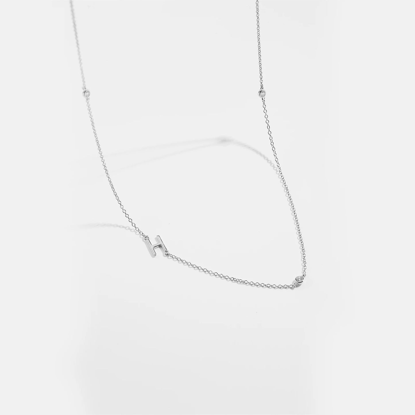 Gold Letter Pendant Choker – 925 Sterling Silver