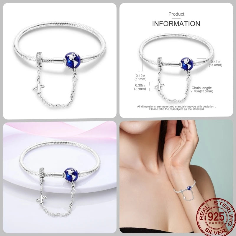 Infinity Glow Bracelet  –  925 Sterling Silver