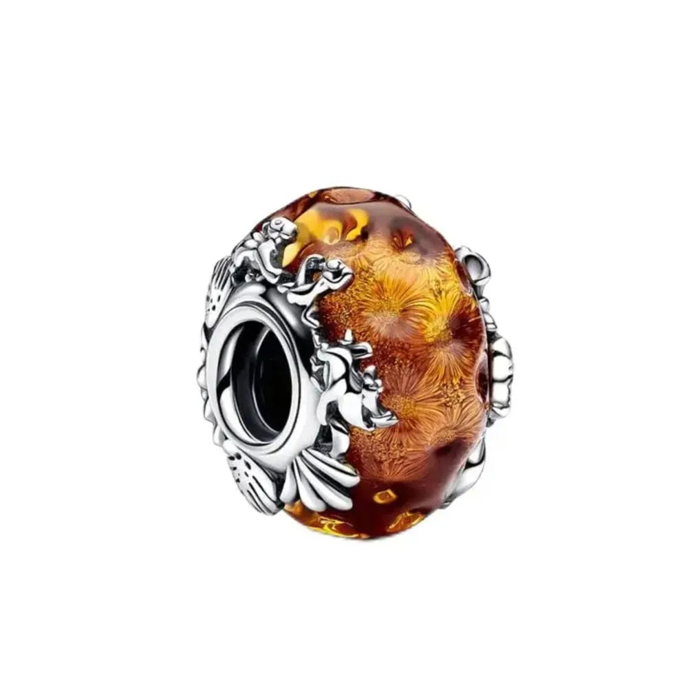 Murano Glass & Heart Charms – 925 Sterling Silver