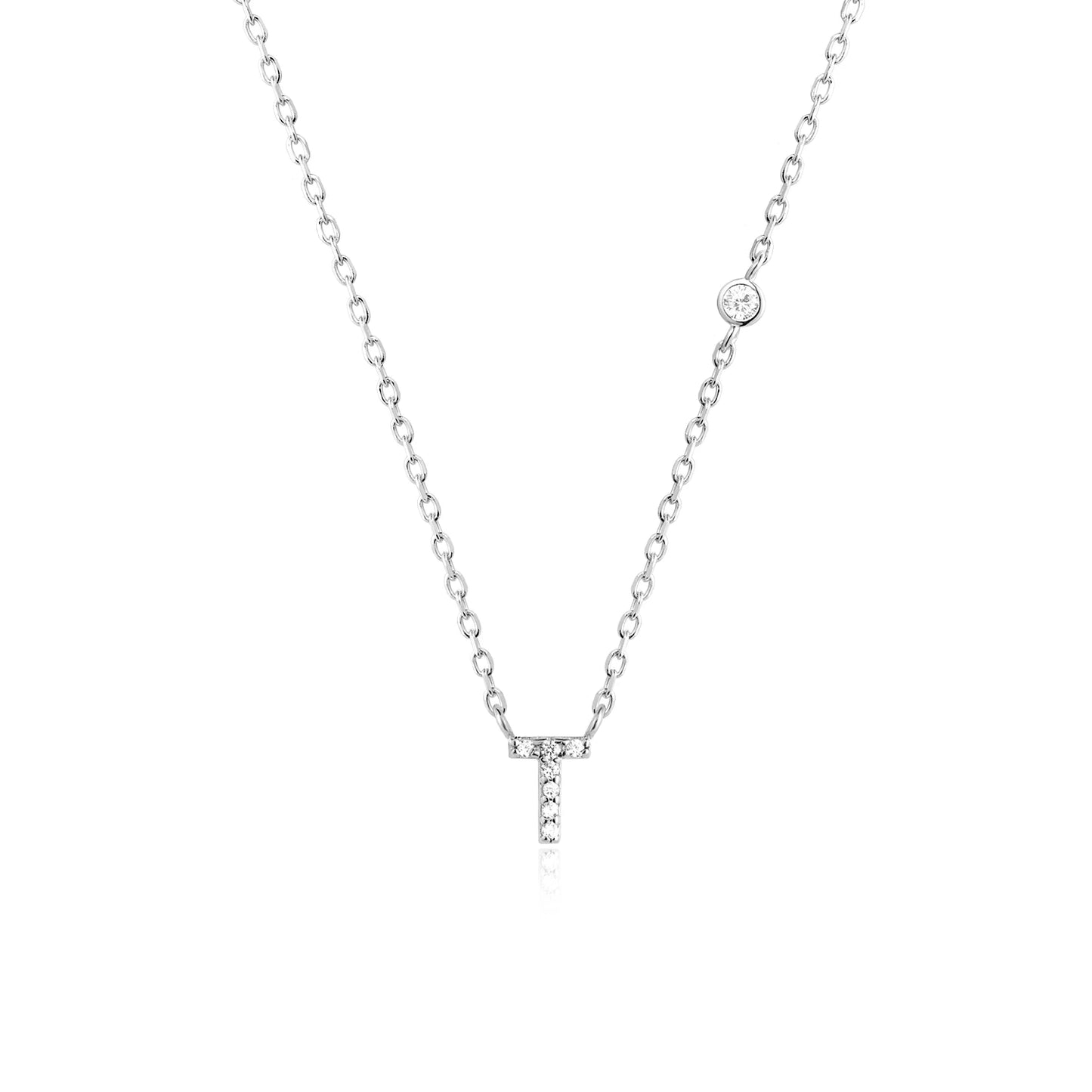 Initial Pendant Necklace – Elegant 925 Sterling Silver