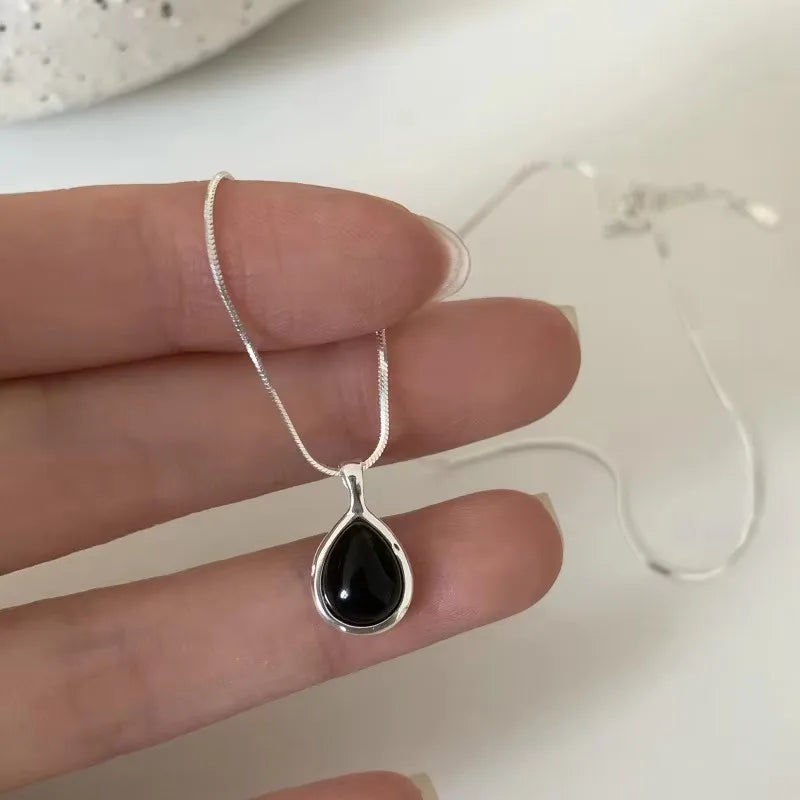 Geometric Bead Necklace – 925 Sterling Silver