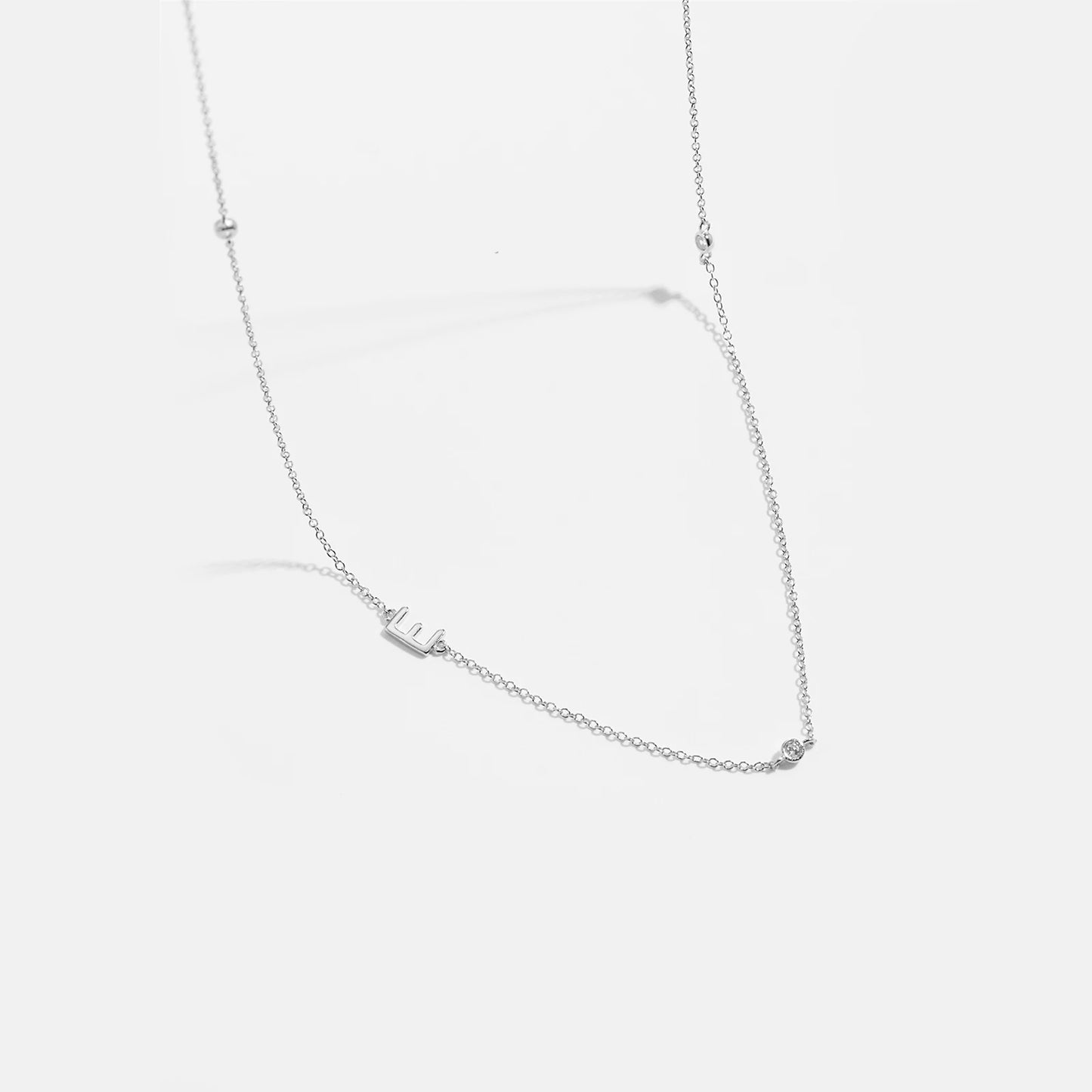 Gold Letter Pendant Choker – 925 Sterling Silver