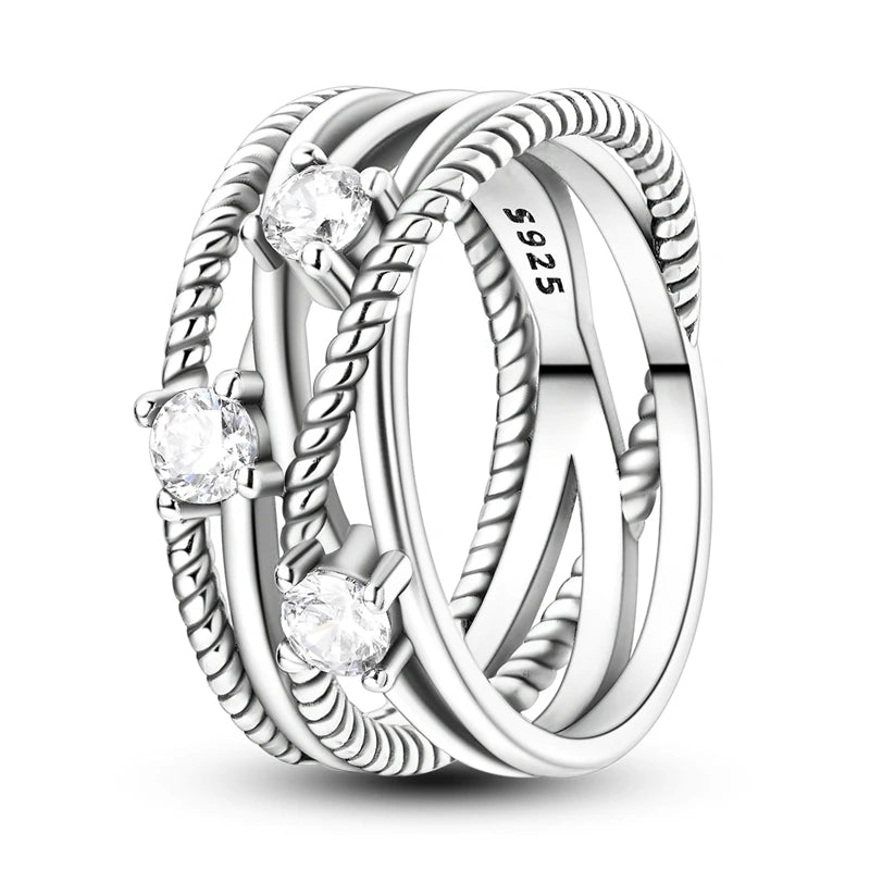 Spark 925 Sterling Silver Cocktail Ring