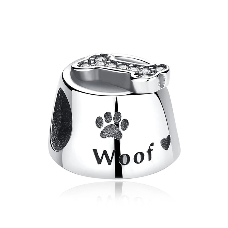 Paw print charm  – 925 Sterling Silver